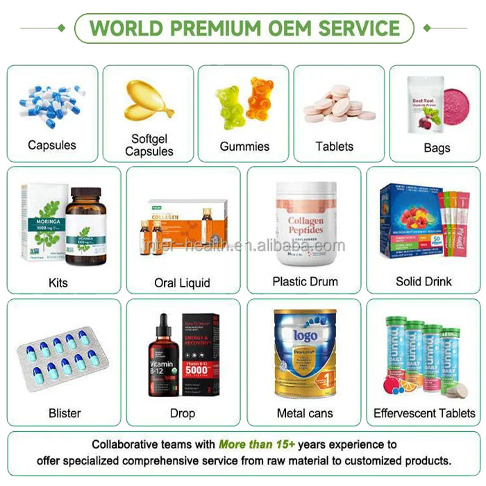 Ausreson Halal Konjac Collagen Peptide Jelly Gel Drink Skin Whitening Supplement Beauty Products Vitamin C Konjac Collagen Jelly