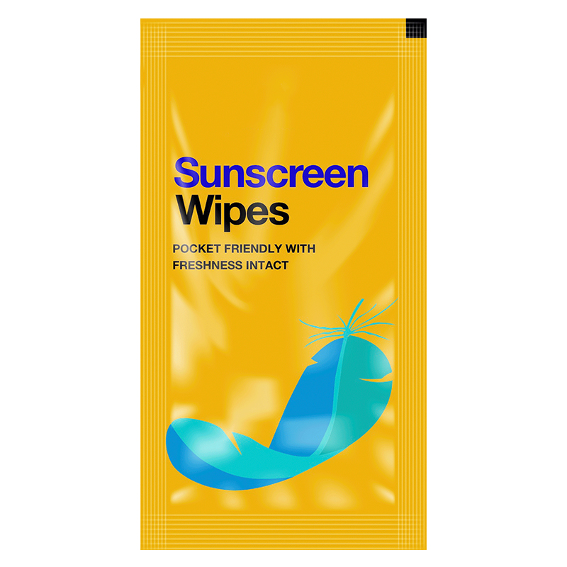 Oem Custom Logo Oil Free Sun Cream Moisturizing Face Sunscreen Block Wipes for Adults