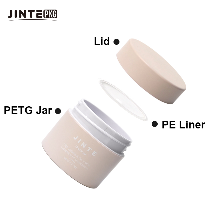Quiet Luxury Matte Nude Beige 4oz 5oz 6oz 8oz Beige Plastic Cosmetic Container Skincare Packaging Cosmetic Body Butter Jars