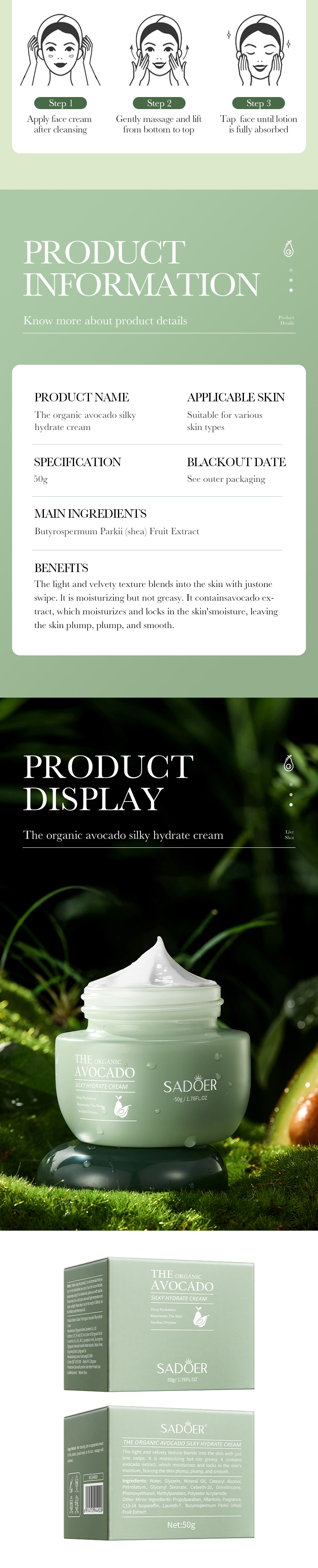 Avocado Skin Care Product