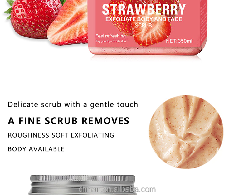 Customizable Aloe Vera & Strawberry Body Facial Scrub