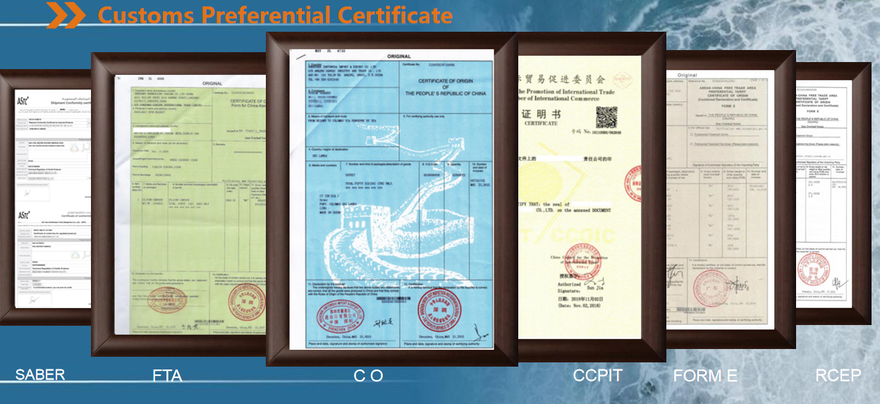 Customs Preferential Certificate