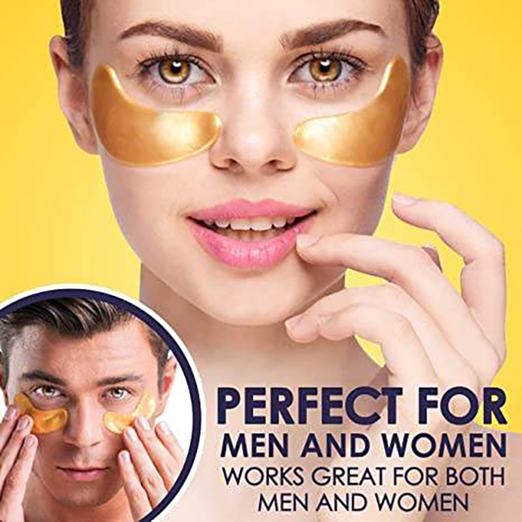 Customize Logo 20 Pairs Gold Under Eye Mask Dark Circles Anti Aging Bio Collagen Mask 24k Gold Collagen Under Eye Patches