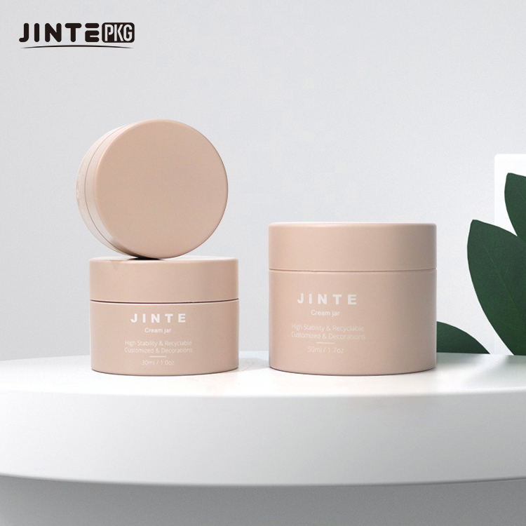 Quiet Luxury Matte Nude Beige 4oz 5oz 6oz 8oz Beige Plastic Cosmetic Container Skincare Packaging Cosmetic Body Butter Jars