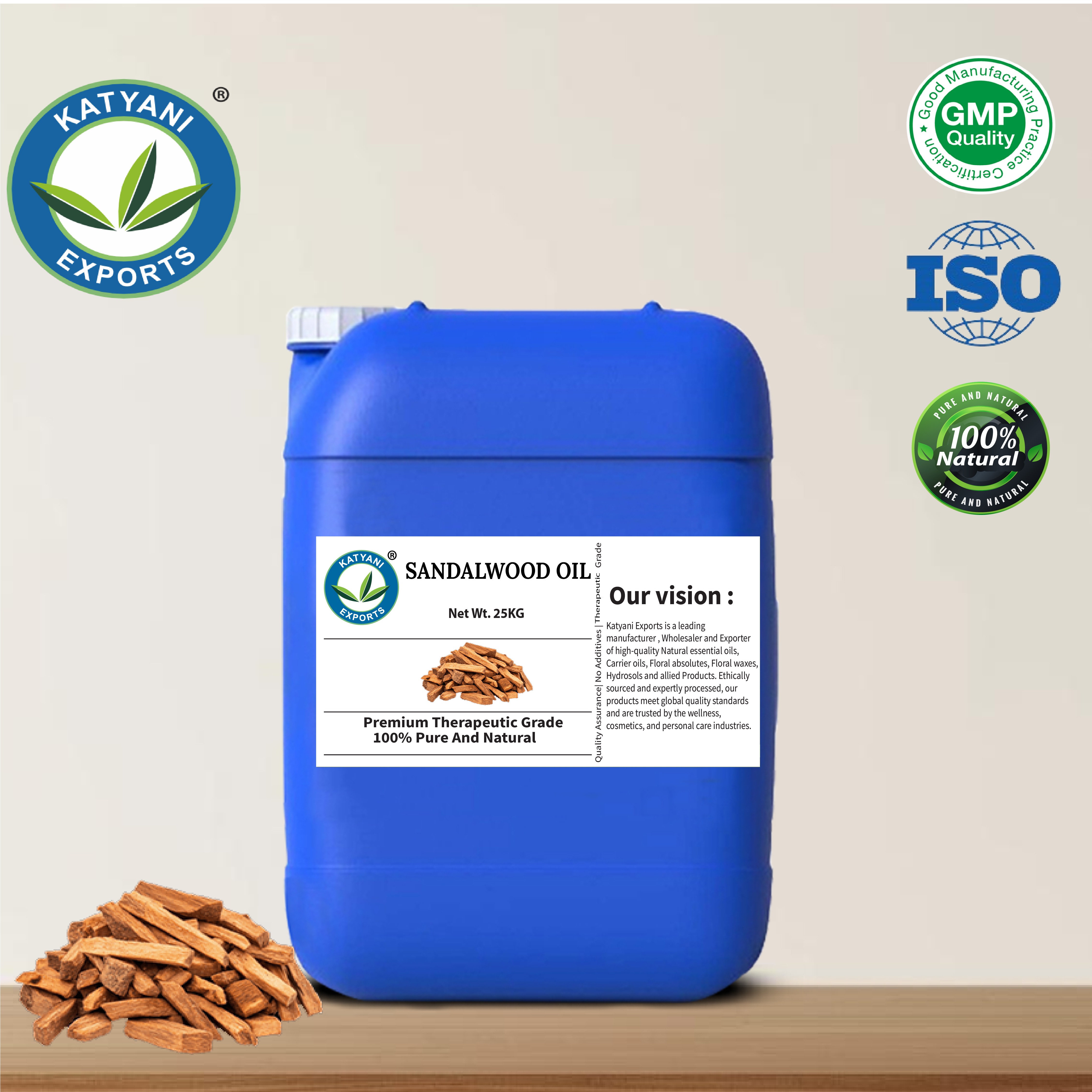 Sandalwood Oil (Santalum Album) - 100% Pure Premium Quality Wholesale Highly Recommended - By Katyani Exports Bulk Manufacturer
