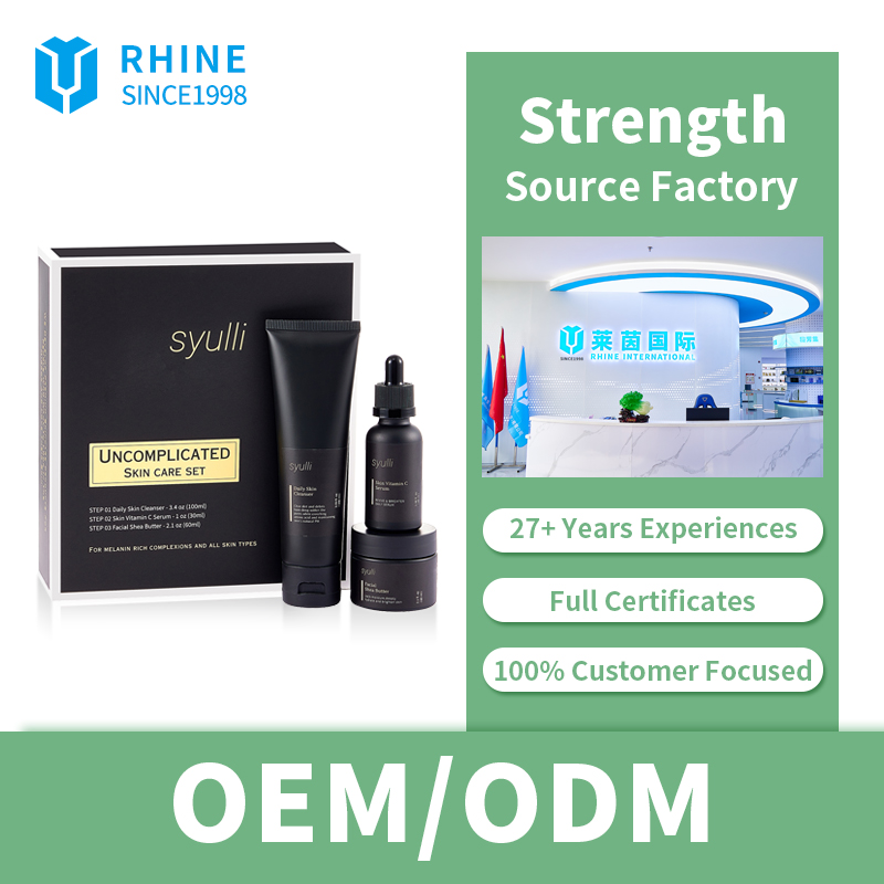 Private Label Anti Aging Products VC Facial Skincare Cream Serum Cleanser 3 Pieces Men's Skin Care Set