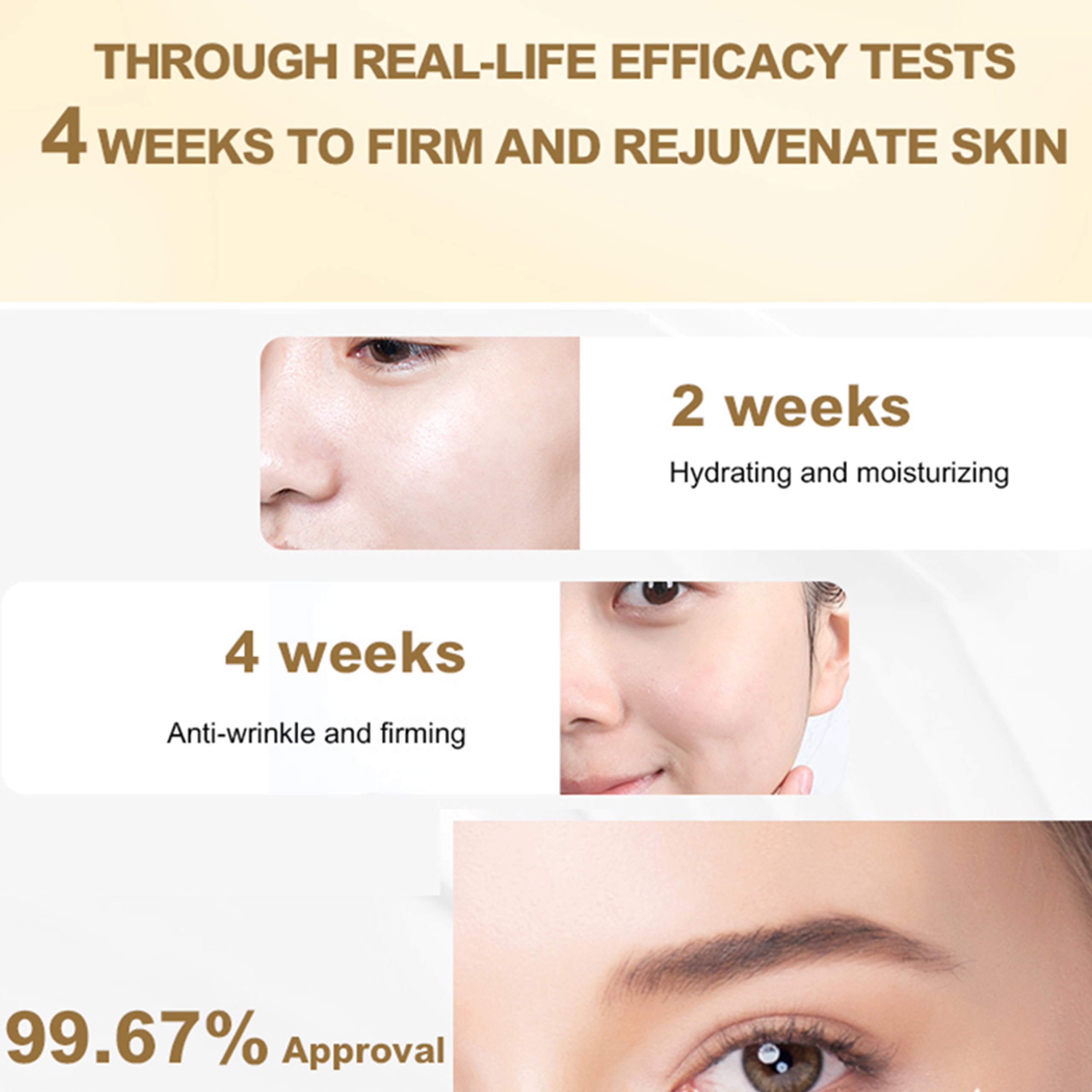 Private Label Polypeptide Gold 10-Piece Korean Luxury Face Care Anti-Wrinkle Anti-Aging Whitening Brightening Set Skin