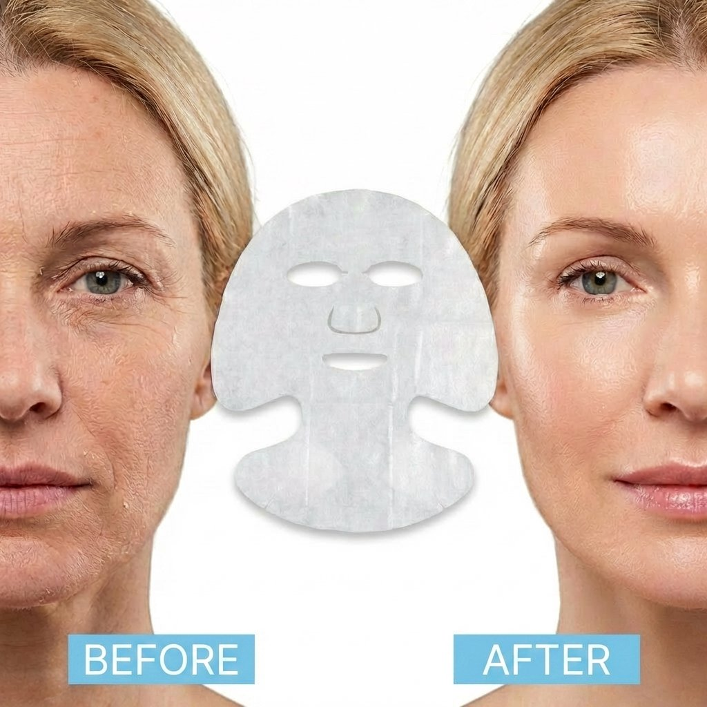 7A Antibacterial Antioxidant Cream Infused 2-in-1 Face Neck Whitening Sheet Mask Firming Wrinkle Reducing