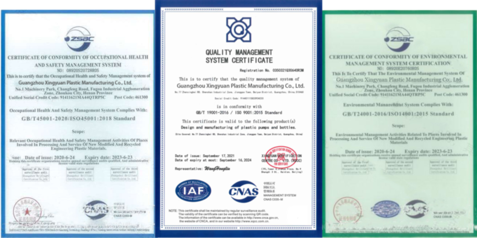 Certificates
