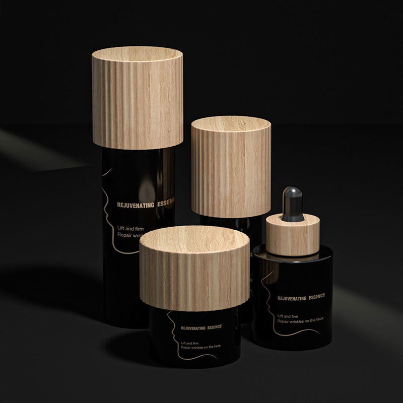 Luxury Premium 20g 50g 50ml Empty Wooden Glass Cosmetic Cream Jars with Screw Cap for Face &amp; Skin Care Creams