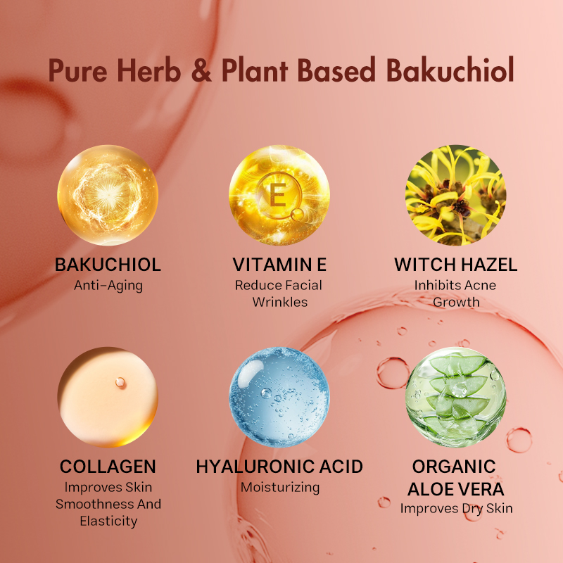 OEM Private Label Bakuchiol Plumping Serum 99 Purity and Natural Retinol Alternative for Anti Aging Firming Lifting Manufacturer