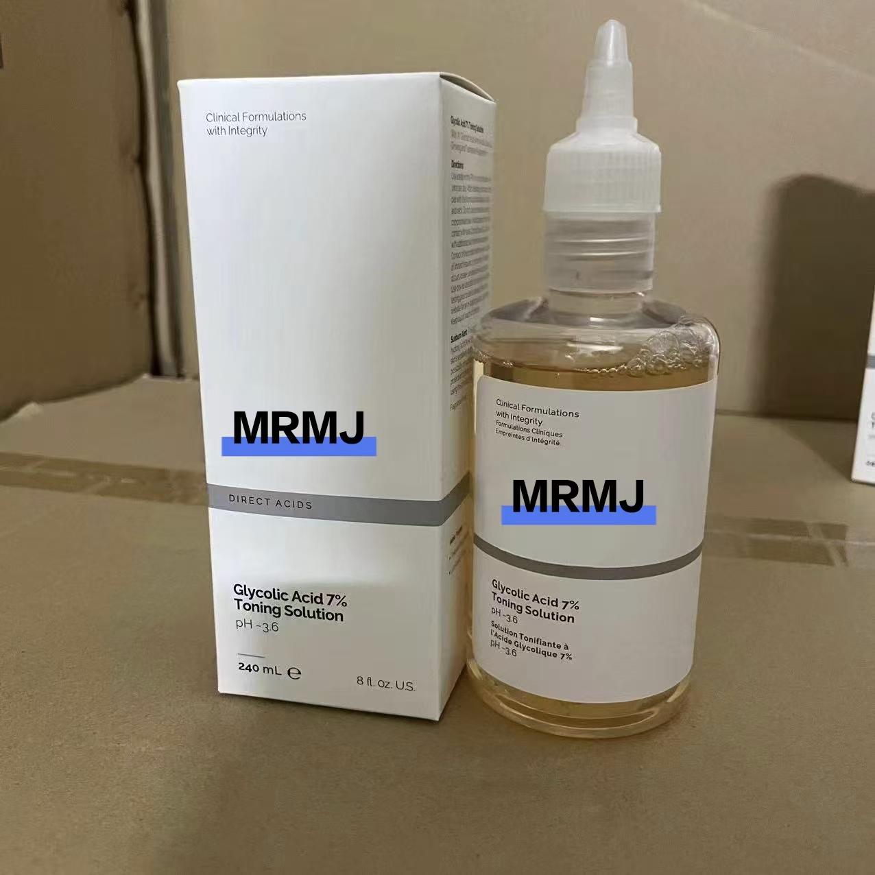 240ml Glycolic Acid 7% Exfoliant Toner Skin Revitalizer Oil Form