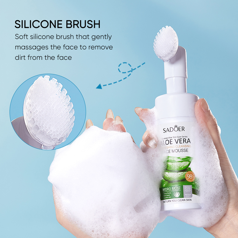 Aloe Vera 98% Natural Organic Vegan Anti-Acne Face Care Beauty Moisturizing Mist Spray Serum Exfoliating Gel Face Cream Lotion
