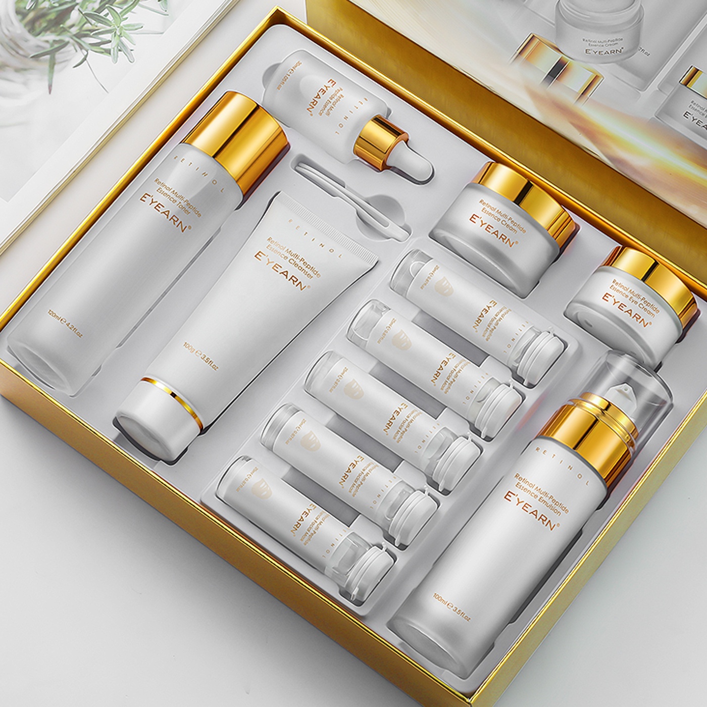 AESTHTANY Retinol Multi Peptides Korean Skin Care 11-Pieces Anti-Aging Hydration Luxury Face Care System Premium Beauty Skincare