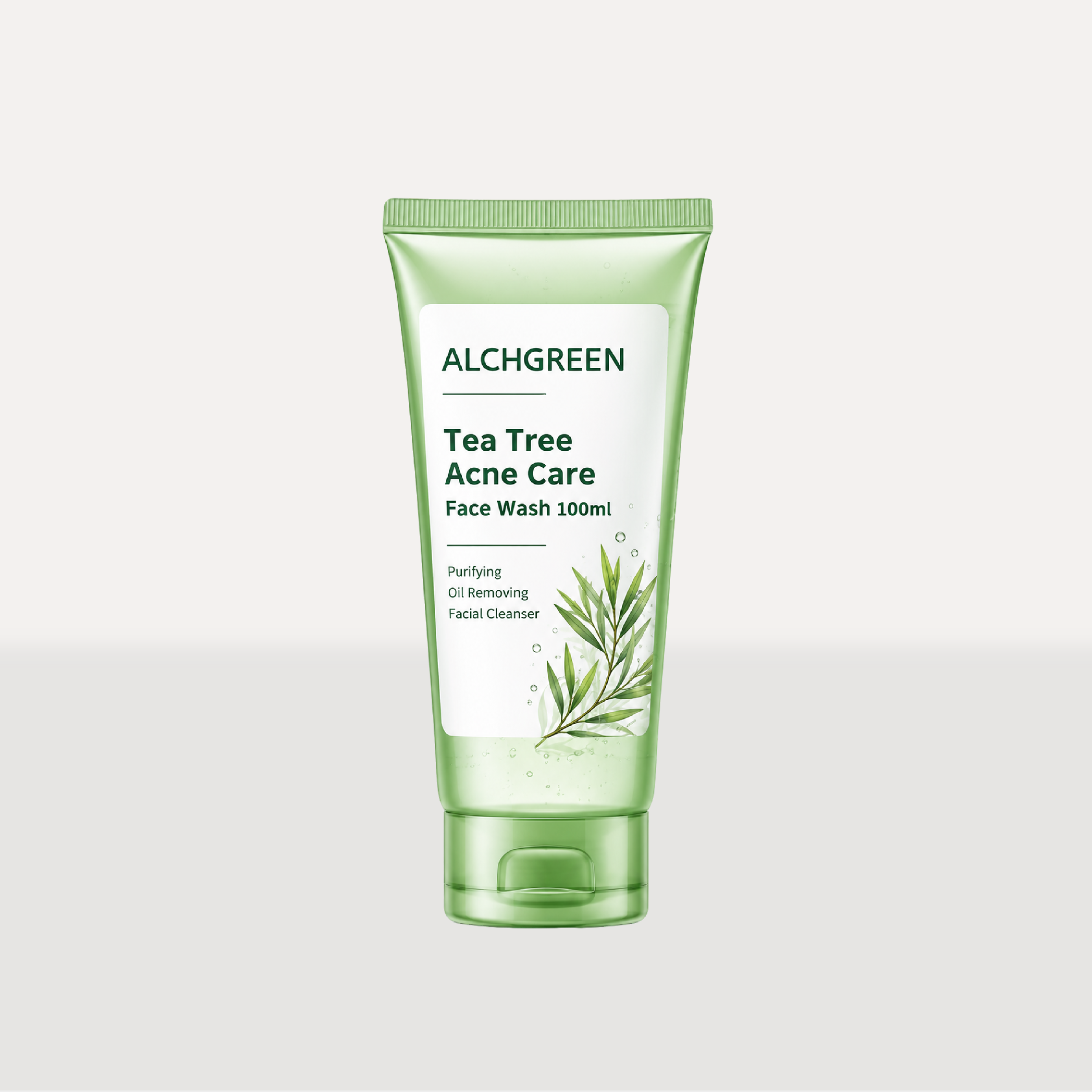 OEM ODM Skincare Manufacturer Custom logo Tea Tree Acne Care Face Wash 100ml Purifying Oil Removing Facial Cleanser