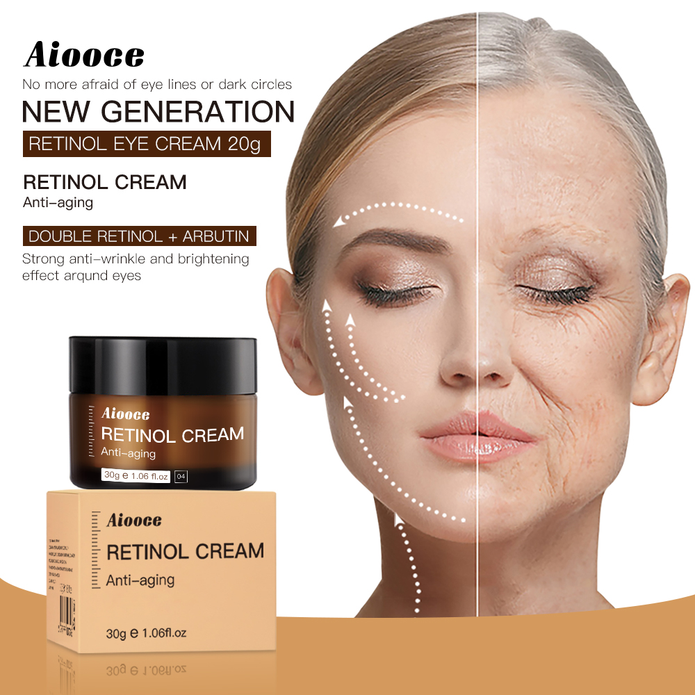 Vibrant Glamour Retinol Vitamin C Face Cream Wrinkle Removal Firming Lifting Whitening Brightening Moisturizing Sunscreen For