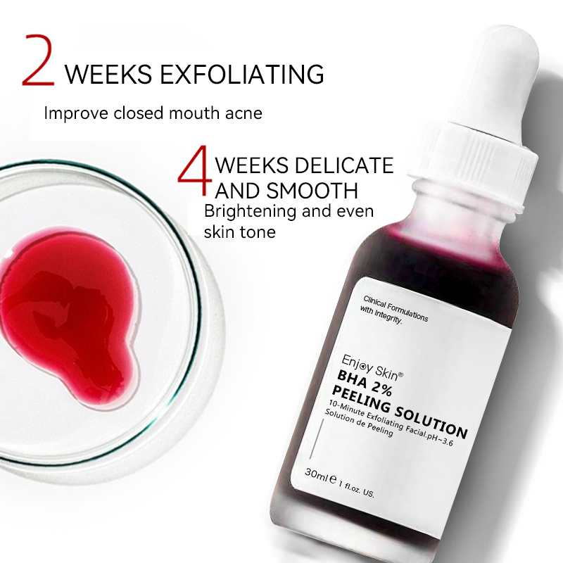 Enjoy Skin Whitening Skin Face Care Hyaluronic Acid BHA Peeling Solution with Niacinamide Serum