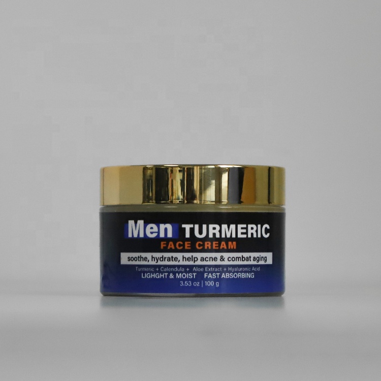 Private Label OEM Natural Men Skincare Kit Facial Cleansing Moisturizing Anti Acne Organic Turmeric Men's Skin Care Set