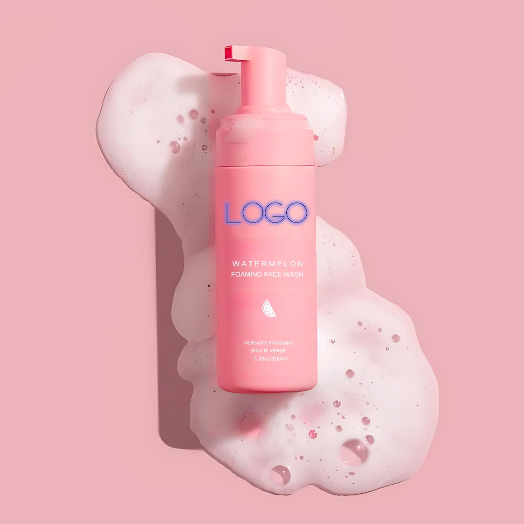 BLIW Private Label Organic Natural Anti Acid Cleansing Korean Watermelon Glycerin Face Wash Facial Foam Cleanser