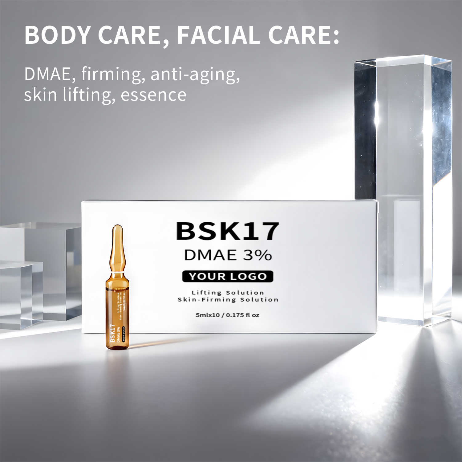 Fast Effective DMAE 3% 10x5ml Anti Wrinkle Tightening Skin Care Firming Solution for Face Body Treatment Reduce Age Lines