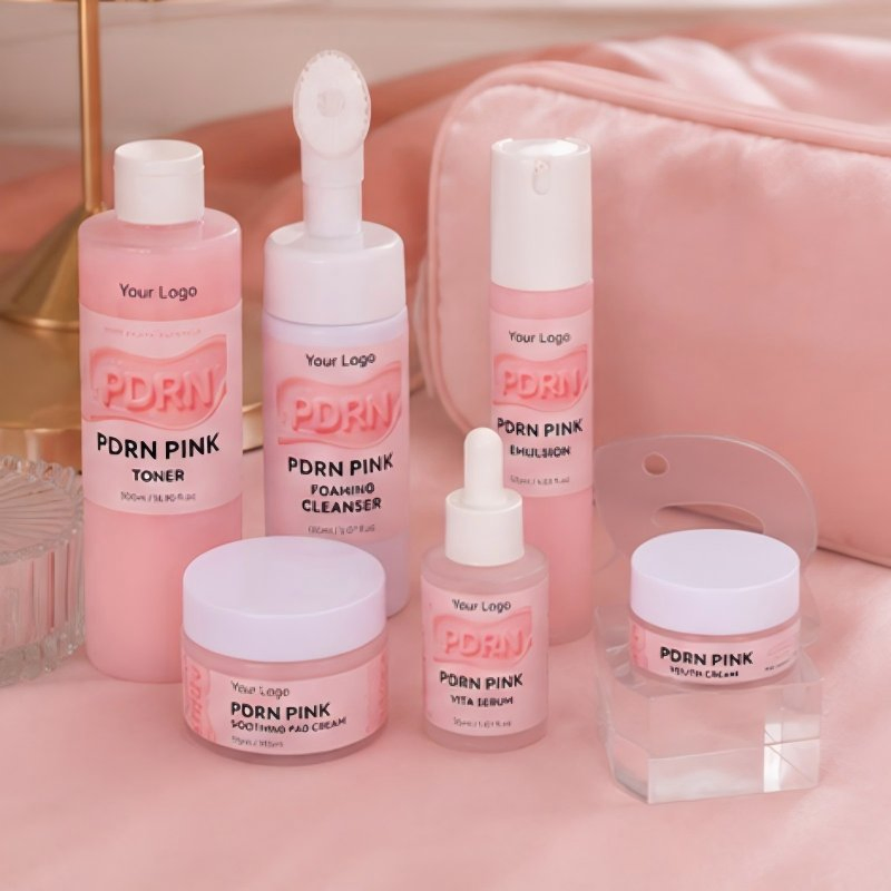 Private Label Korean Skin Care Set Moisturizing Eye Serum Face Cream Lotion Pdrn Mask Toner Skincare