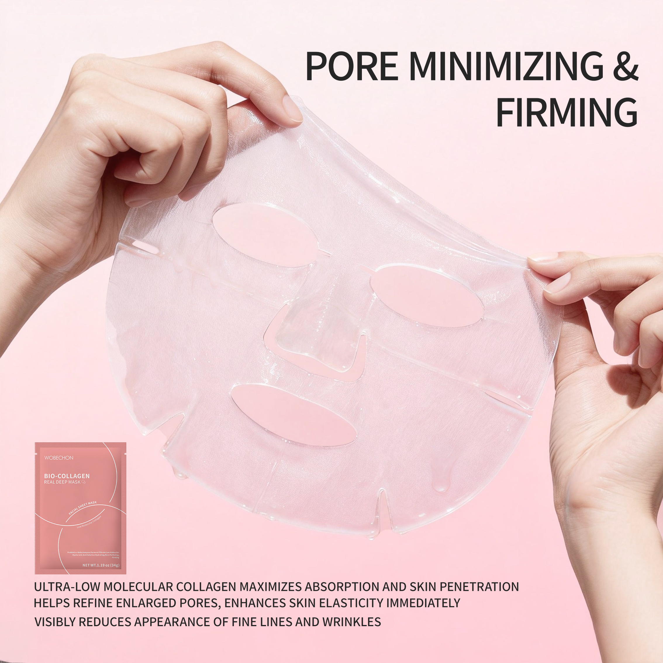 Bio-Collagen Real Deep Mask Facial Sheet Skin Care Wholesale Whitening Moisturizing Hydrating Home Use Anti-Age Organic All Skin
