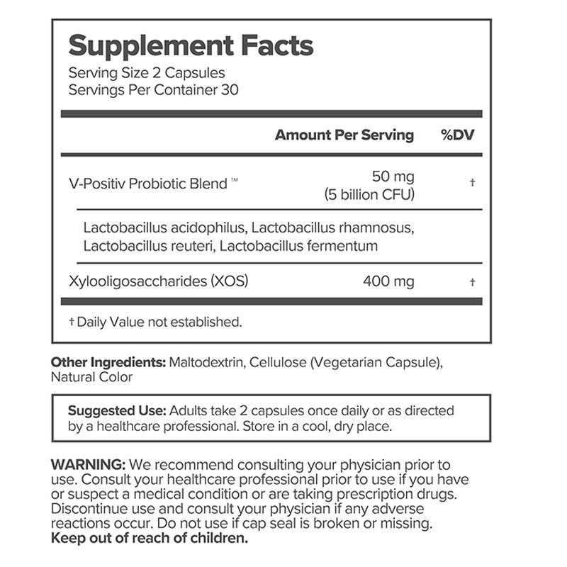 Women's Vaginal Probiotics Beauty Products for PH Balance Prebiotics Lactobacillus Blend Vegan Capsules Promote Healthy Vaginal