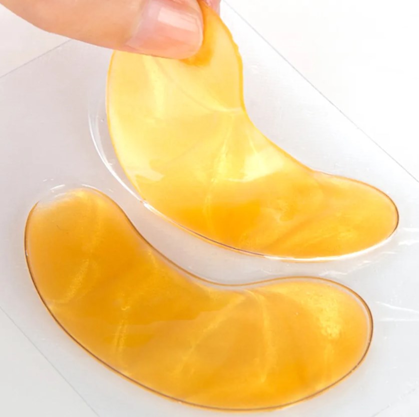 24K Gold Custom Korean Skincare Hydrogel Beauty Gel Eye Mask Patch Vitamin C Collagen Eye Masks for Brightening Dark Circles