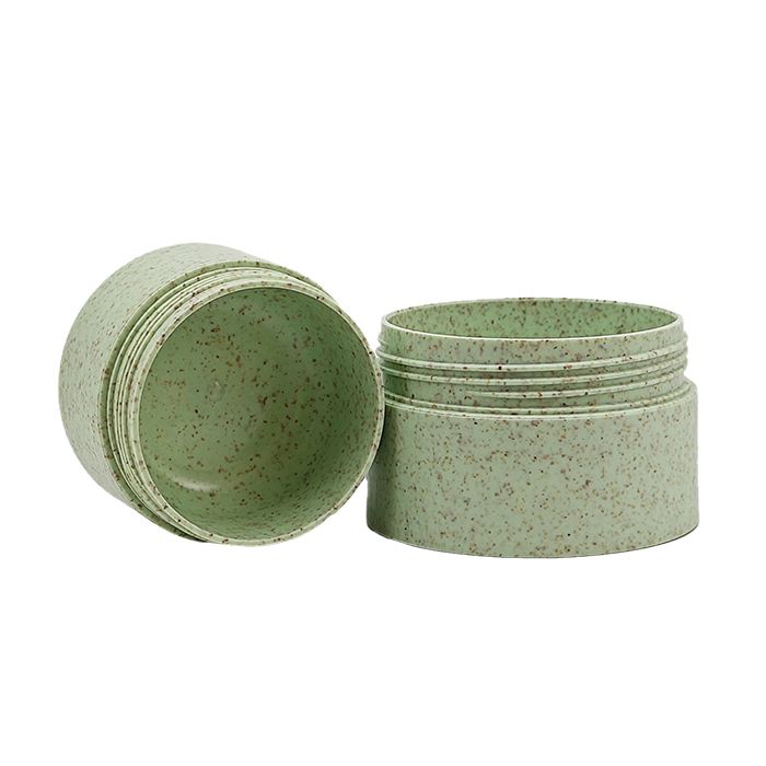 Eco Friendly Degradable Biodegrade Material Wheat Straw Plastic Cosmetic Cream Skin Care Bottles Jars