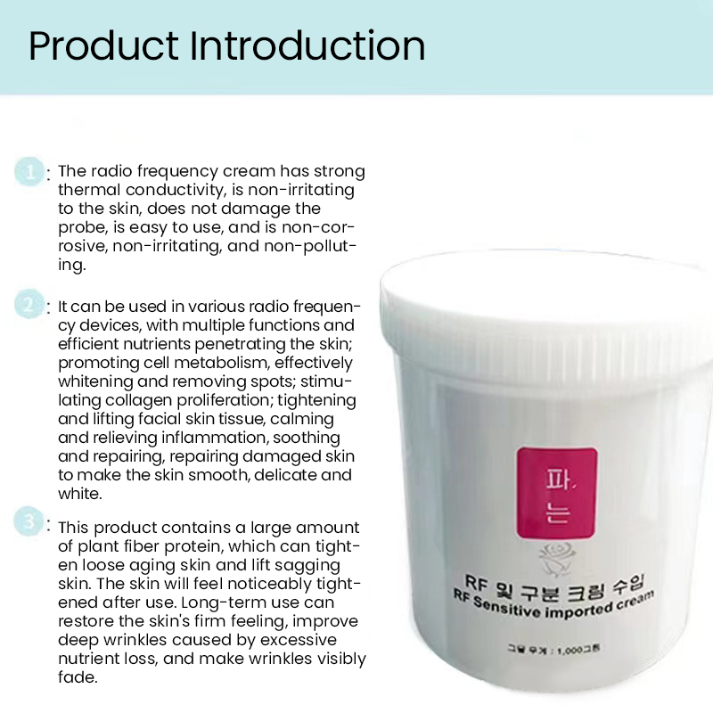 Professional Salon Therapy Ultrasonic Massage Gel Anti-Aging &amp; Anti-Wrinkle Face RF Conductive Slim Cream for Body Application