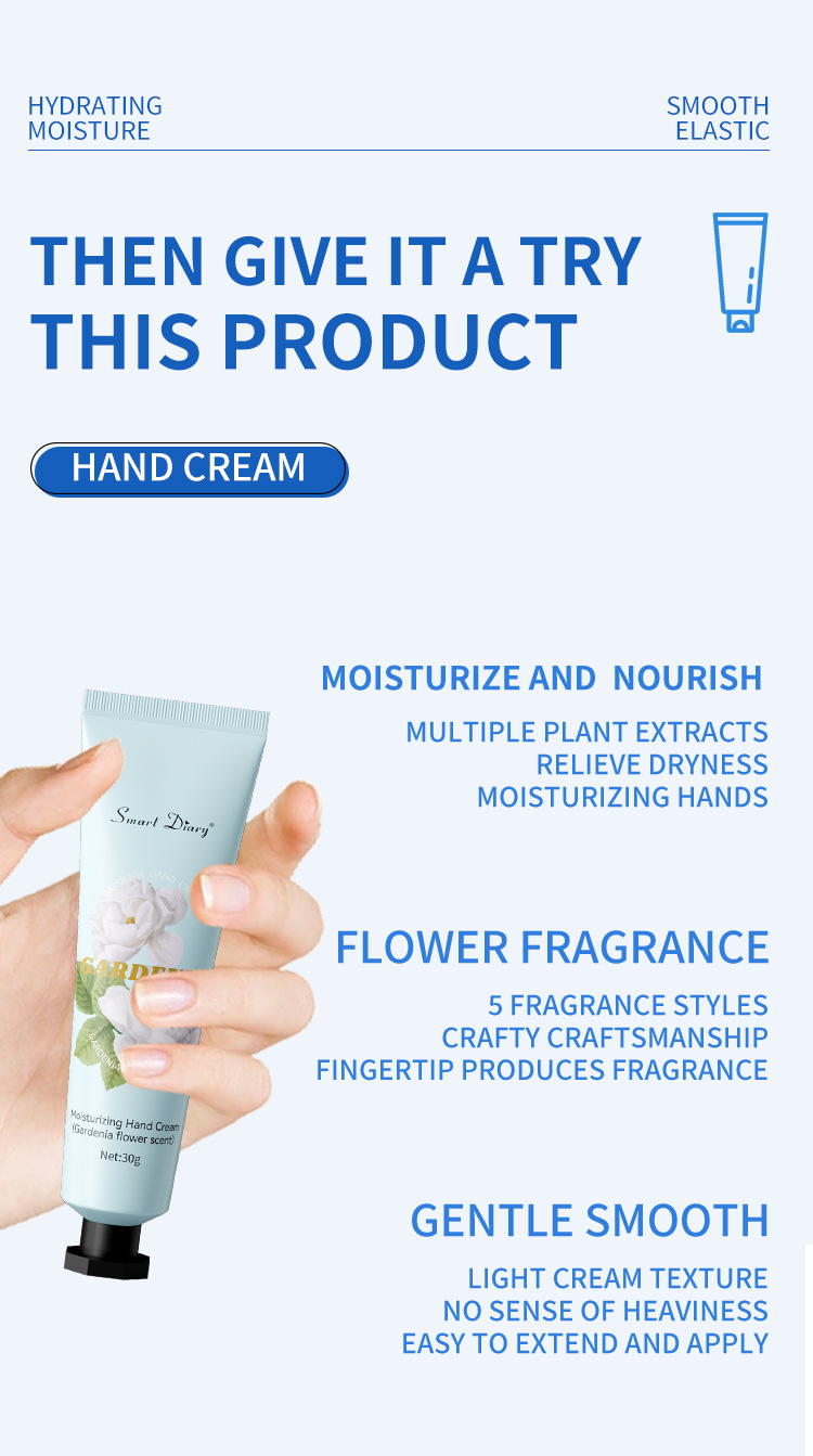 Customizable Organic Floral Travel Set Factory-Batch Adult Moisturizing Oil-Control Hand Cream Nourishing Herbal Whitening