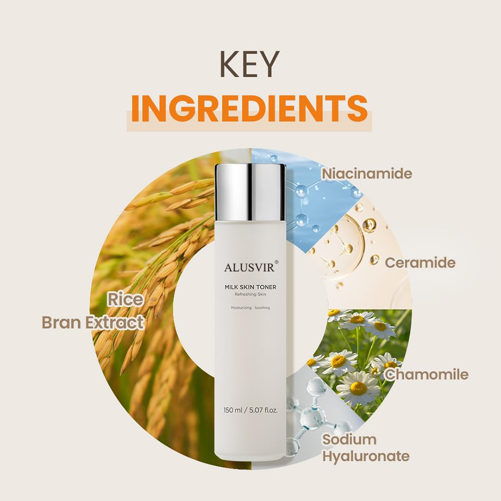 Private Label Natural Skincare Products Skin Care Brightening Anti Aging Moisturizing Rice Milky Face Toner Water Manufacturer