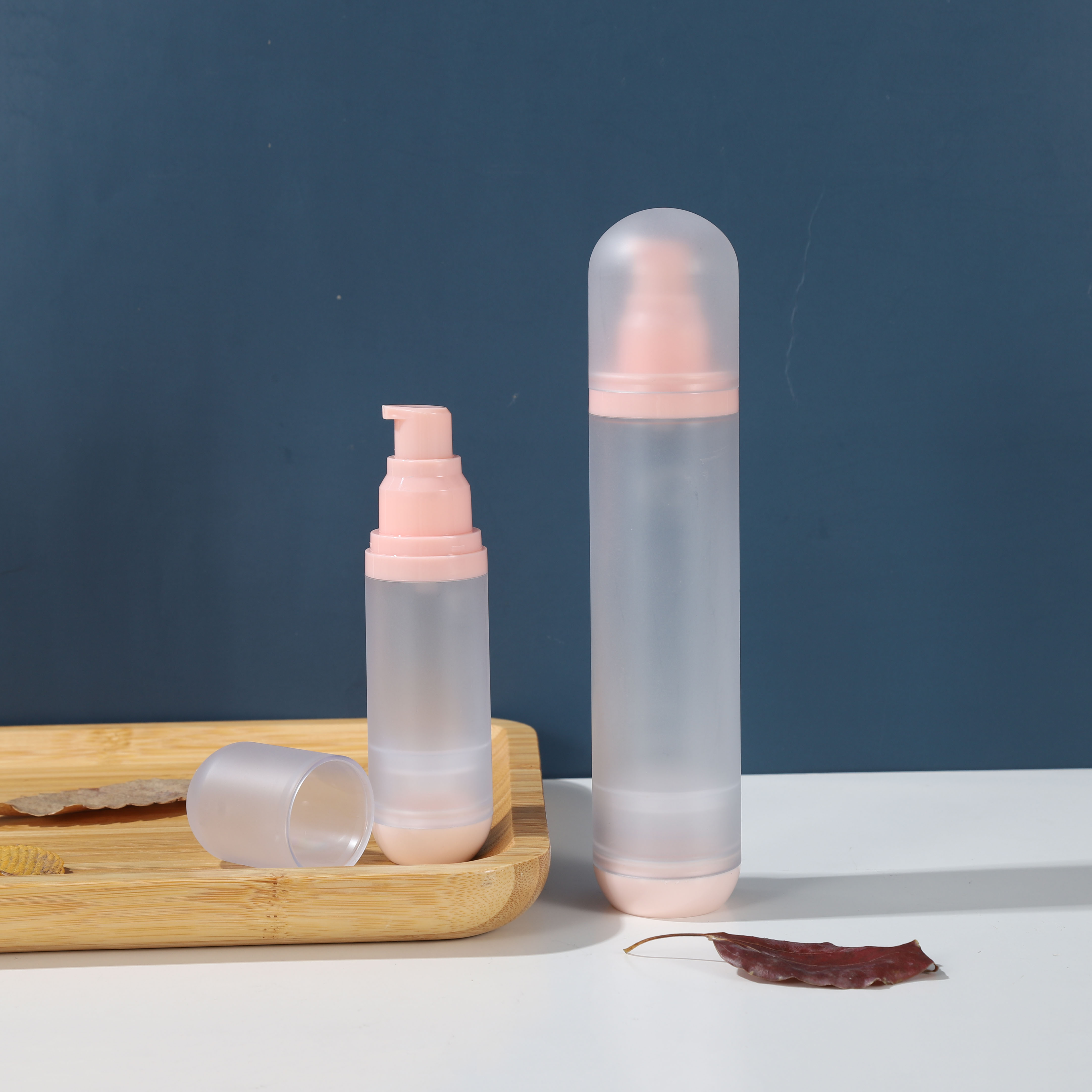 100ml Sustainable Cosmetic Packaging Airless Pump Bottle for Skin Care Serum Essential Oil Lotion with Screen Printing