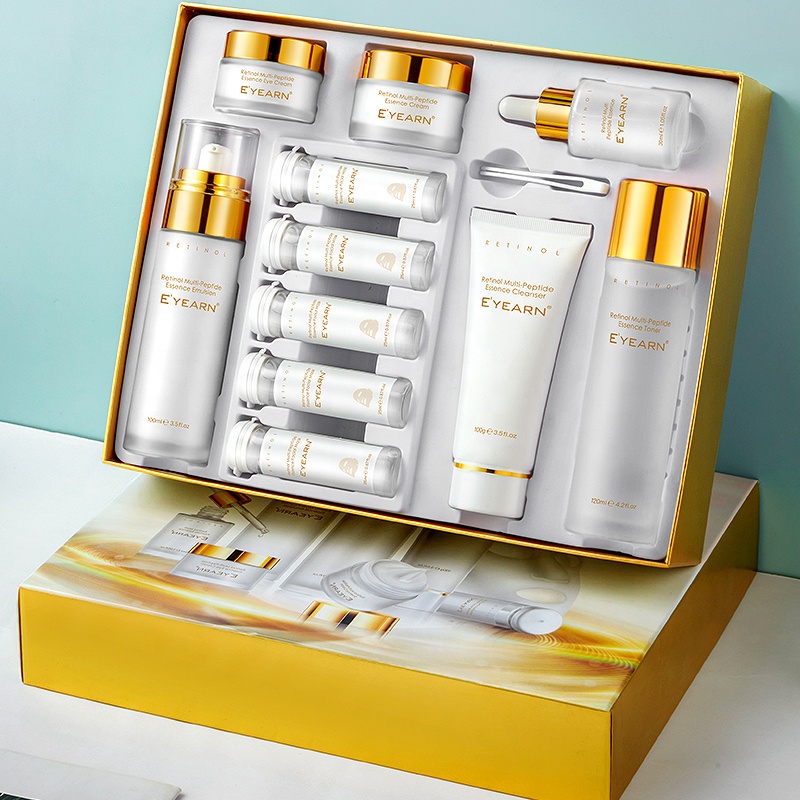 AESTHTANY Retinol Multi Peptides Korean Skin Care 11-Pieces Anti-Aging Hydration Luxury Face Care System Premium Beauty Skincare