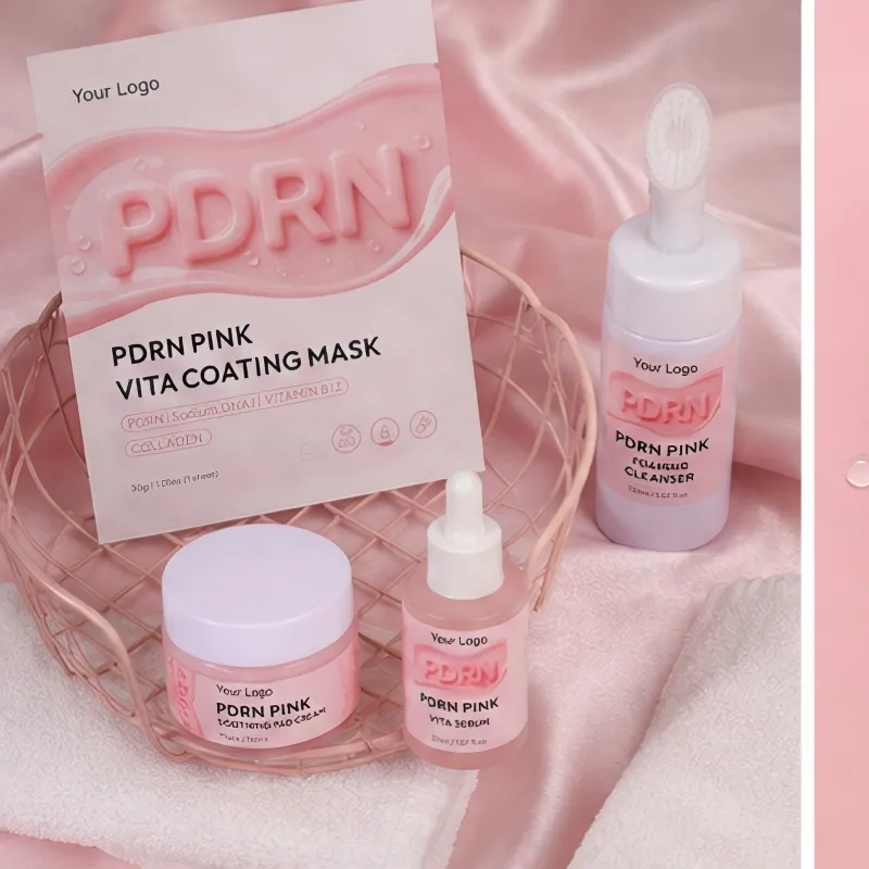 Private Label Korean Skin Care Set Moisturizing Eye Serum Face Cream Lotion Pdrn Mask Toner Skincare