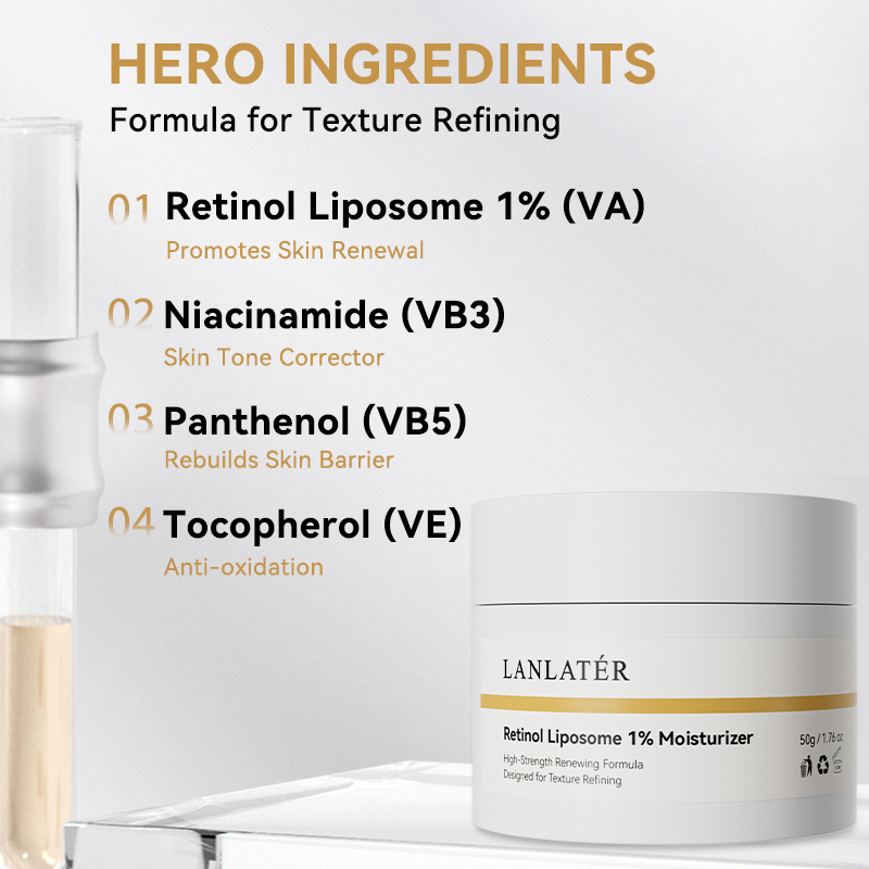 High-intensity Formula Update Retinol Liposome 1% Moisturize Acne Removal Pore Deep Cleansing Moisturizing Face Cream
