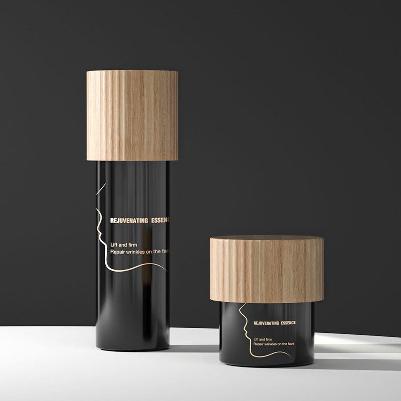 Luxury Premium 20g 50g 50ml Empty Wooden Glass Cosmetic Cream Jars with Screw Cap for Face &amp; Skin Care Creams