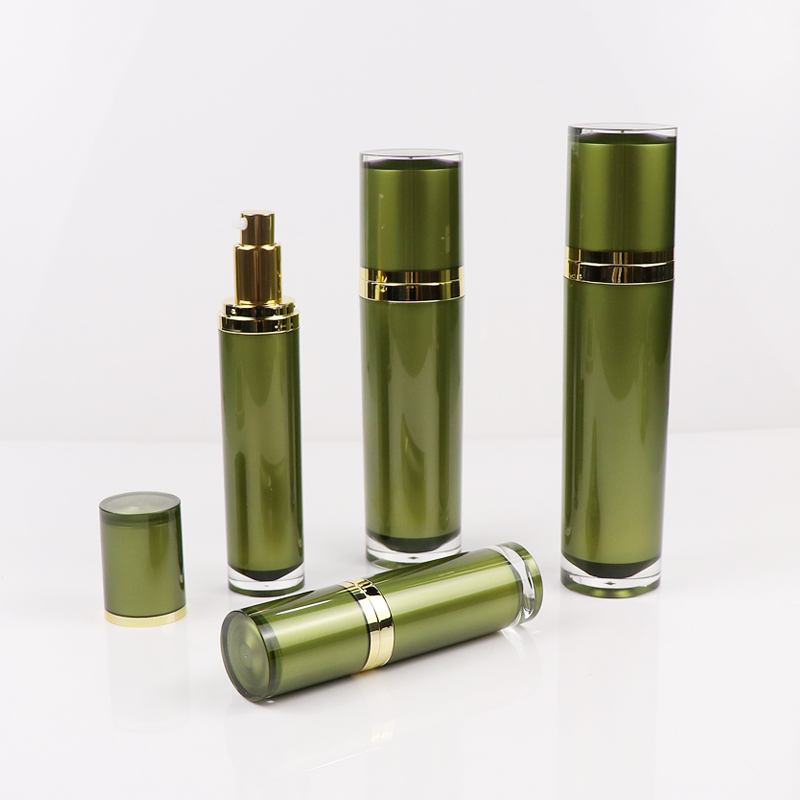 Luxury Eco-friendly 30ml 50ml Cosmetic Packaging Set Green Skincare Cream/lotion Bottle with Press Pump