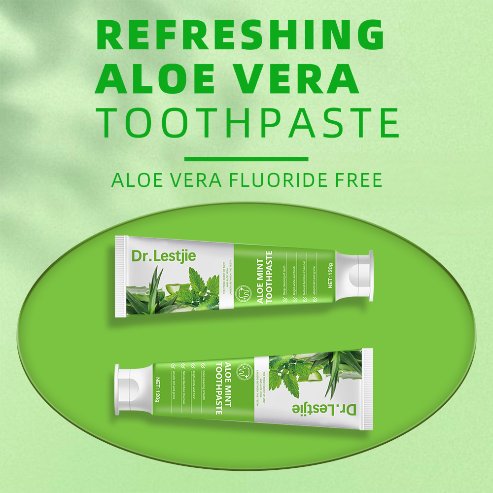 Dr.Lestjie Manufacturer Wholesale Herbal Aloe Vera Mint Whitening Toothpaste 120g OEM/ODM Home Fresh Breath Teeth Whitening