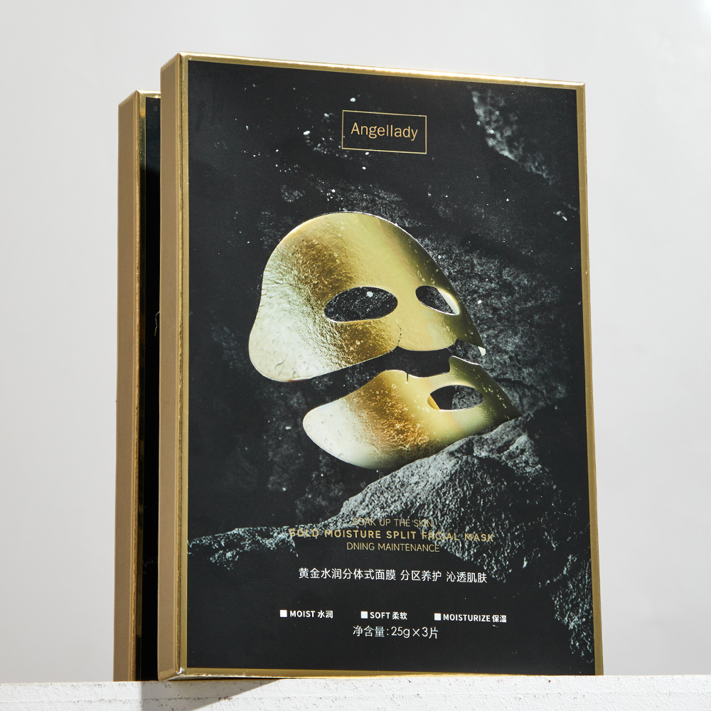 OEM Formula Gold Moisture Split Facial Mask For Skincare Beauty Spa Facial Mask For Moisturizing Hydrating And Nourishing