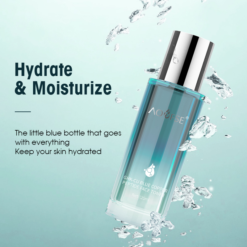 Ghk Cu Skin Care Set Custom Logo Repair Face Firming Wrinkle Blue Copper Peptide Skin Care Set
