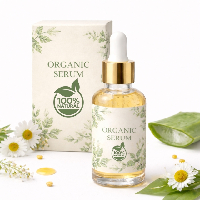 Wholesale Organic Rosehip &amp; Calendula Hydrating Face Serum Bulk Supply ISO Certified Natural Skincare Manufacturer
