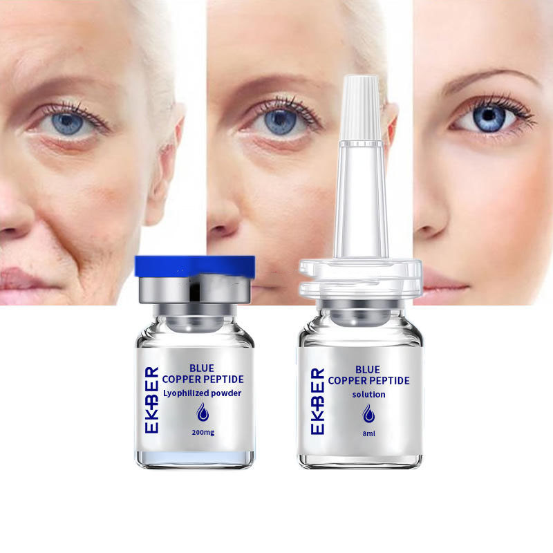 Anti-Aging Skincare Solution with Blue Copper Peptide for Wrinkle Reduction and Skin Firming