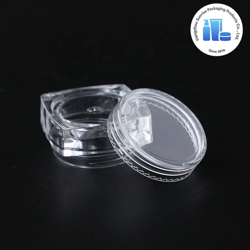 Manufacturers Wholesale Customized Color 3g 5g PS Square Cream Bottles Cosmetic Plastic Jars Plastic Boxes Screw Top Skin Care