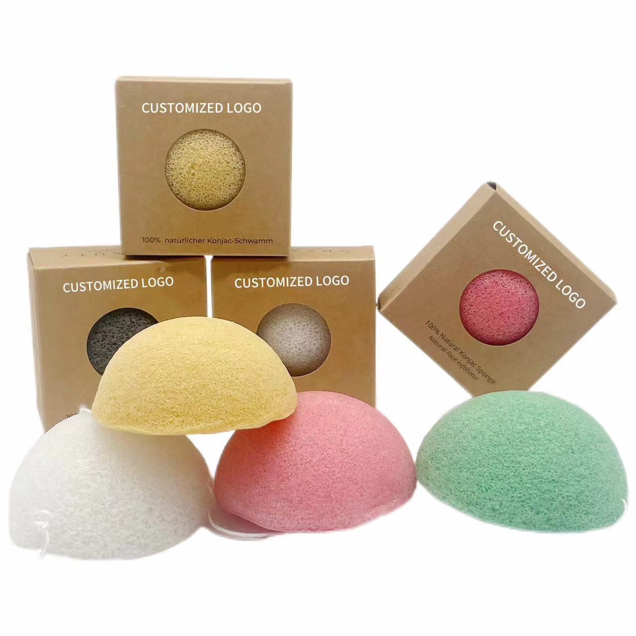 100% Natural Fiber Organic Facial Sponge For All Skin Type Cleaning Sponge Konjac Sponge