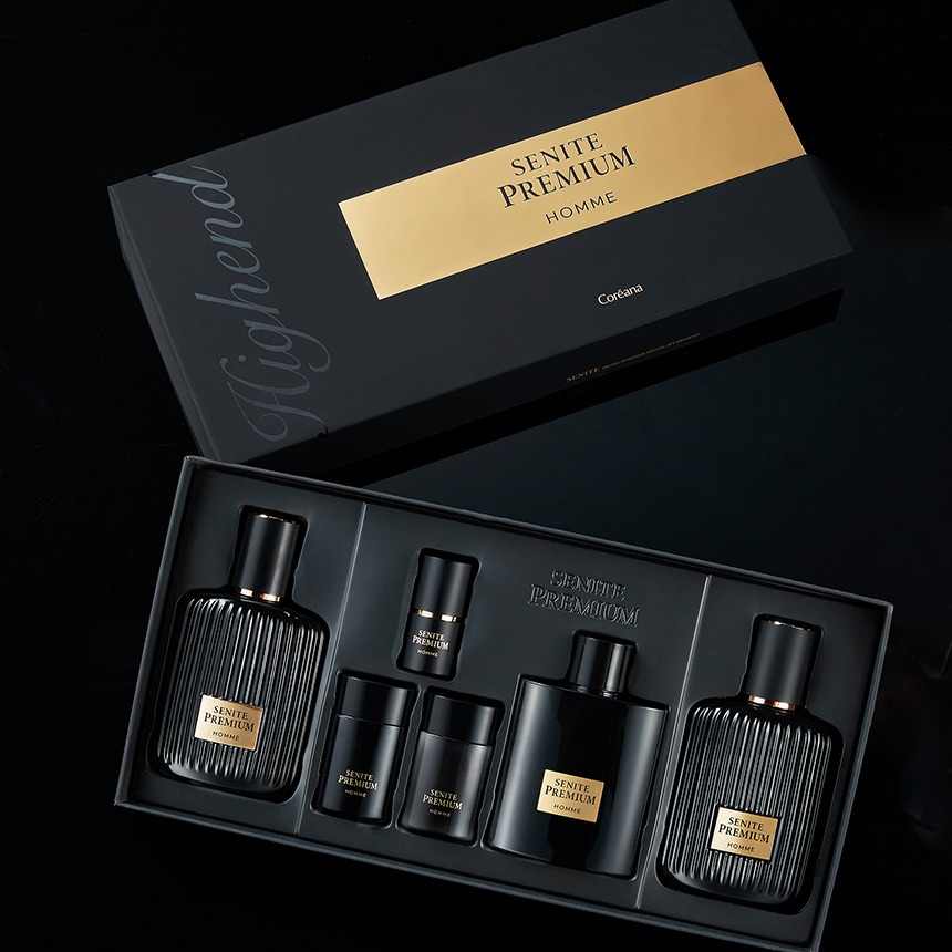 Korea Premium Men's Skincare Face Cream Set 6pcs Hyaluronic Acid Botanical Extracts Moisturizing Nourishing Anti-Aging Skin Skin