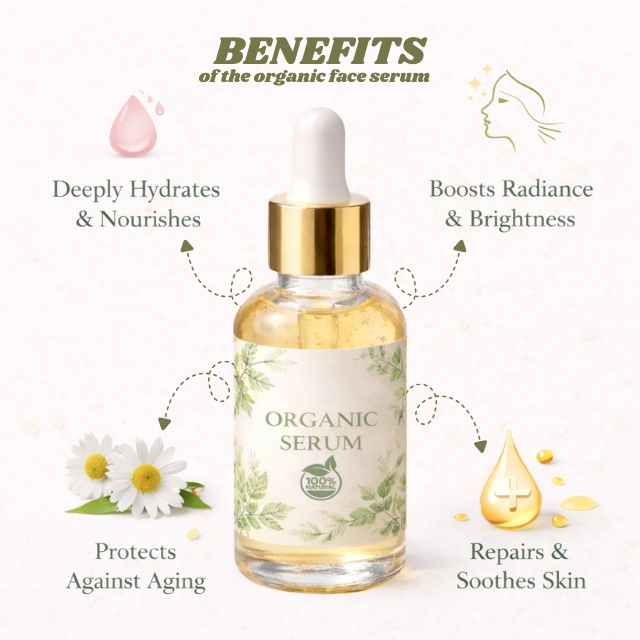 Wholesale Organic Rosehip &amp; Calendula Hydrating Face Serum Bulk Supply ISO Certified Natural Skincare Manufacturer