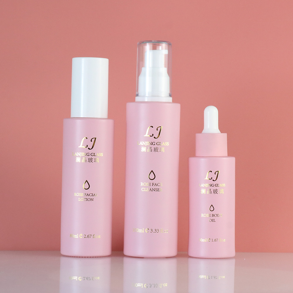 20ml 30ml 40 ml Frosted Body Lotion Luxury Oil Cosmetic Container Dropper Pump Spray Bottles Set Skincare Glass Jars