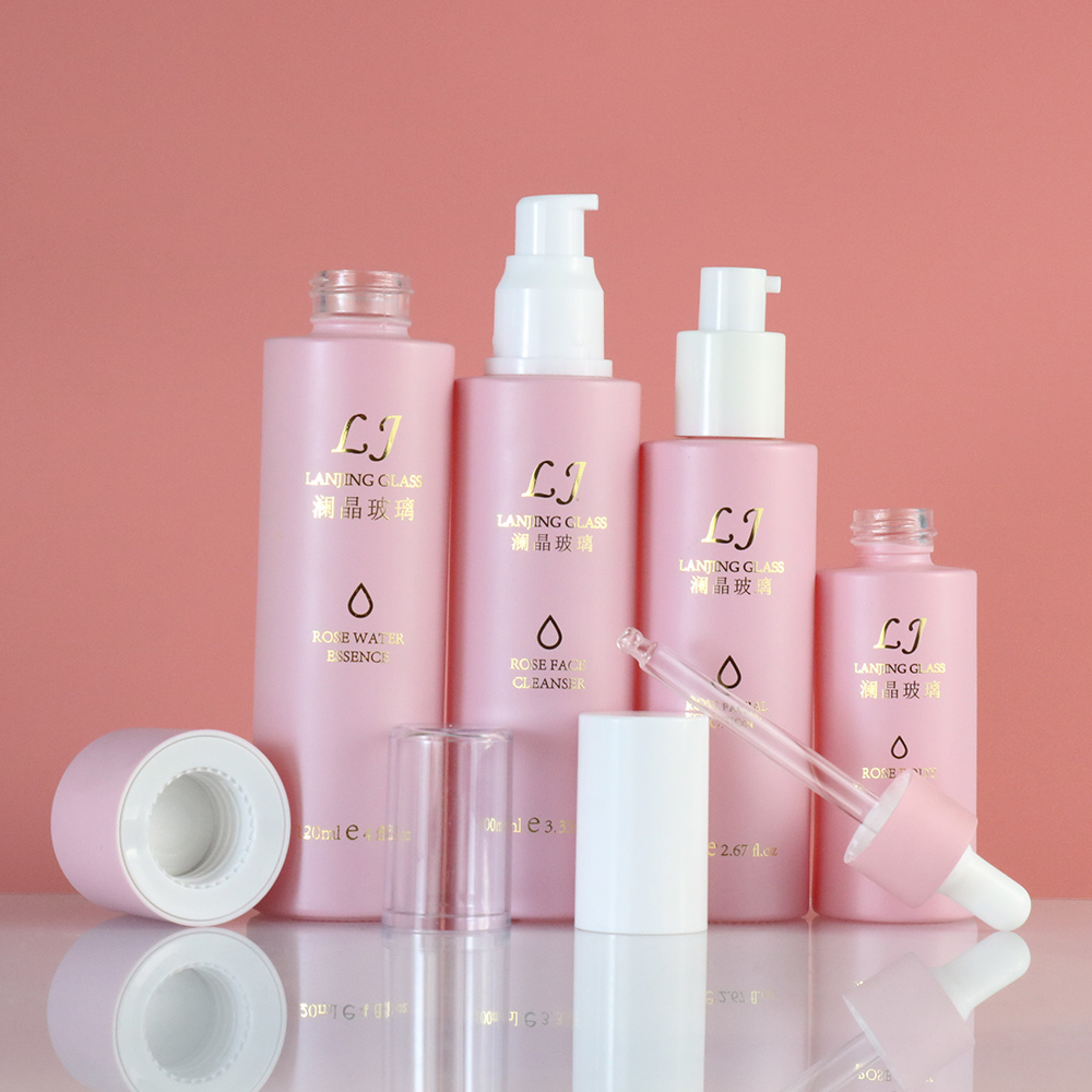 20ml 30ml 40 ml Frosted Body Lotion Luxury Oil Cosmetic Container Dropper Pump Spray Bottles Set Skincare Glass Jars