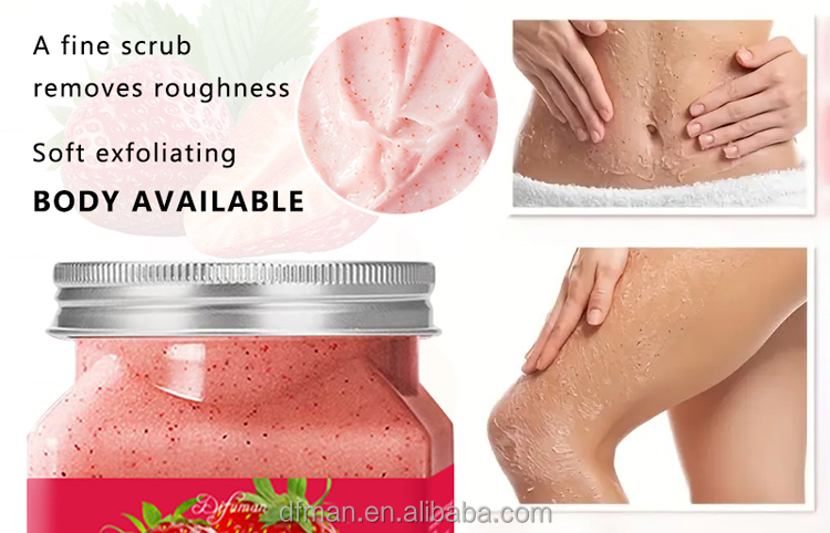 Customizable Aloe Vera & Strawberry Body Facial Scrub